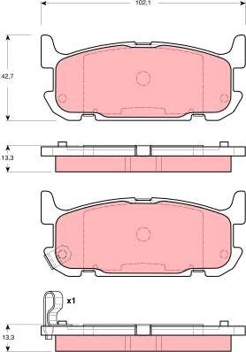 TRW GDB3318 - Kit de plaquettes de frein, frein à disque cwaw.fr