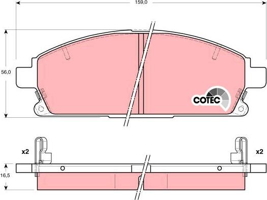 TRW GDB3312 - Kit de plaquettes de frein, frein à disque cwaw.fr