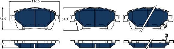 TRW GDB3317BTE - Kit de plaquettes de frein, frein à disque cwaw.fr