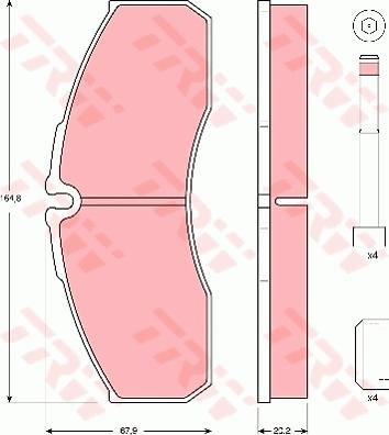 TRW GDB3385 - Kit de plaquettes de frein, frein à disque cwaw.fr