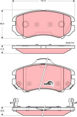 TRW GDB3386 - Kit de plaquettes de frein, frein à disque cwaw.fr