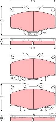 TRW GDB3383AT - Kit de plaquettes de frein, frein à disque cwaw.fr