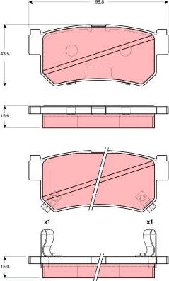 TRW GDB3382 - Kit de plaquettes de frein, frein à disque cwaw.fr