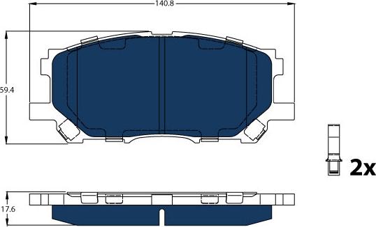 TRW GDB3338BTE - Kit de plaquettes de frein, frein à disque cwaw.fr