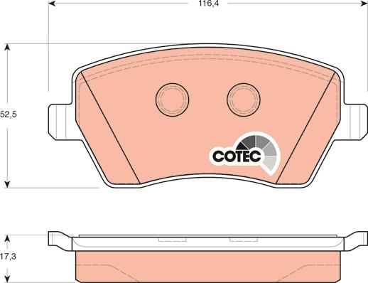 TRW GDB3332 - Kit de plaquettes de frein, frein à disque cwaw.fr