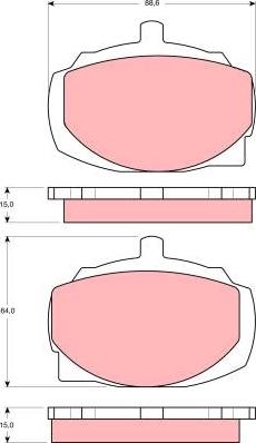 TRW GDB333 - Kit de plaquettes de frein, frein à disque cwaw.fr