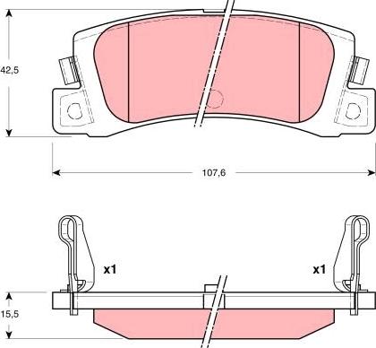 TRW GDB3329 - Kit de plaquettes de frein, frein à disque cwaw.fr