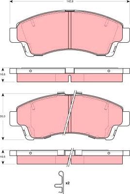 TRW GDB3321 - Kit de plaquettes de frein, frein à disque cwaw.fr