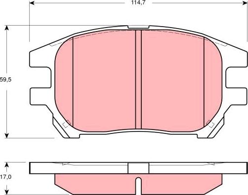 TRW GDB3379 - Kit de plaquettes de frein, frein à disque cwaw.fr