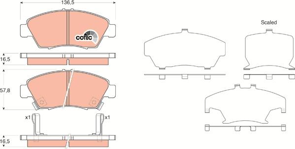 TRW GDB3375AT - Kit de plaquettes de frein, frein à disque cwaw.fr