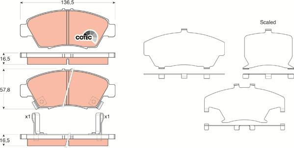 TRW GDB3375 - Kit de plaquettes de frein, frein à disque cwaw.fr