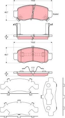 TRW GDB3376 - Kit de plaquettes de frein, frein à disque cwaw.fr