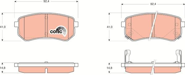 TRW GDB3370 - Kit de plaquettes de frein, frein à disque cwaw.fr