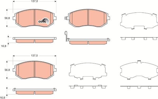 TRW GDB3371DT - Kit de plaquettes de frein, frein à disque cwaw.fr