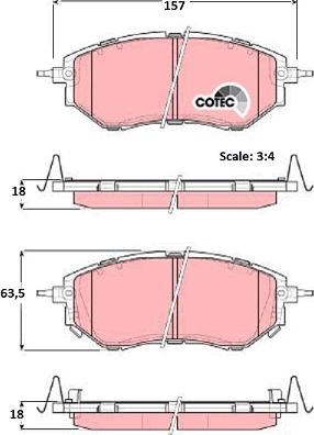 TRW GDB3372 - Kit de plaquettes de frein, frein à disque cwaw.fr