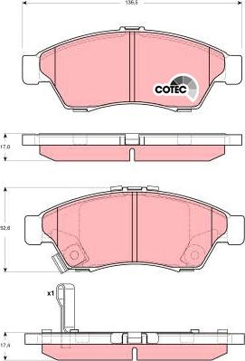 TRW GDB3290 - Kit de plaquettes de frein, frein à disque cwaw.fr