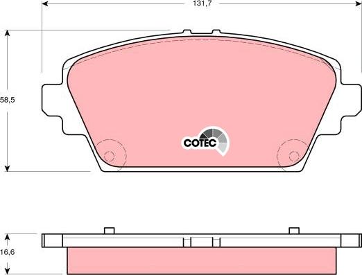 TRW GDB3291 - Kit de plaquettes de frein, frein à disque cwaw.fr