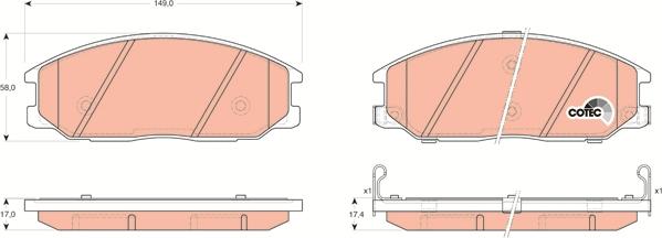 TRW GDB3297 - Kit de plaquettes de frein, frein à disque cwaw.fr