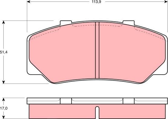 TRW GDB329 - Kit de plaquettes de frein, frein à disque cwaw.fr