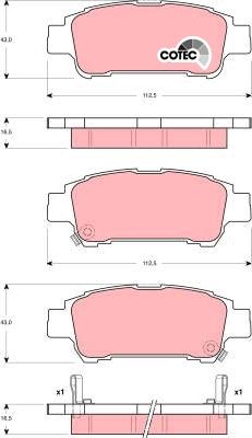 TRW GDB3249DT - Kit de plaquettes de frein, frein à disque cwaw.fr