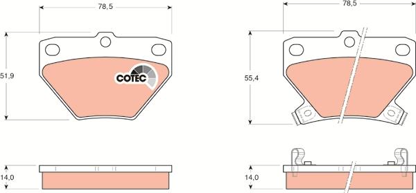 TRW GDB3243AT - Kit de plaquettes de frein, frein à disque cwaw.fr