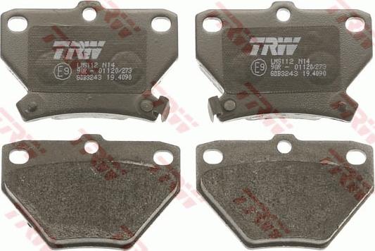 TRW GDB3243 - Kit de plaquettes de frein, frein à disque cwaw.fr