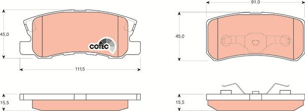 TRW GDB3247 - Kit de plaquettes de frein, frein à disque cwaw.fr