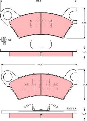 TRW GDB324 - Kit de plaquettes de frein, frein à disque cwaw.fr