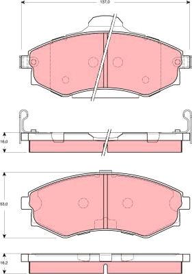 TRW GDB3259 - Kit de plaquettes de frein, frein à disque cwaw.fr