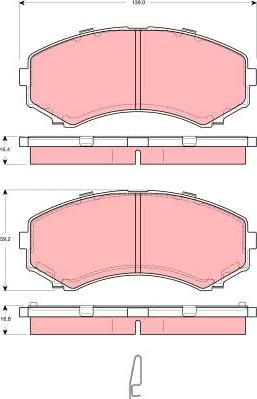 TRW GDB3254 - Kit de plaquettes de frein, frein à disque cwaw.fr