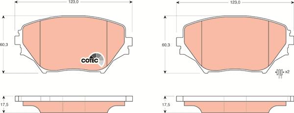 TRW GDB3251 - Kit de plaquettes de frein, frein à disque cwaw.fr