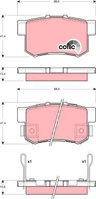 TRW GDB3269 - Kit de plaquettes de frein, frein à disque cwaw.fr