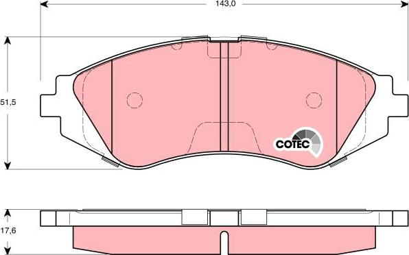 TRW GDB3265 - Kit de plaquettes de frein, frein à disque cwaw.fr