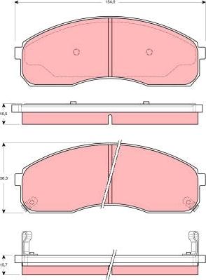 TRW GDB3261 - Kit de plaquettes de frein, frein à disque cwaw.fr