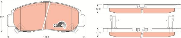 TRW GDB3268DT - Kit de plaquettes de frein, frein à disque cwaw.fr