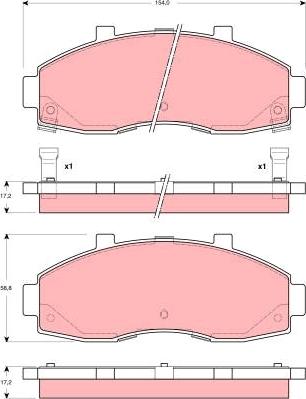 TRW GDB3263 - Kit de plaquettes de frein, frein à disque cwaw.fr