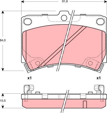 TRW GDB3262 - Kit de plaquettes de frein, frein à disque cwaw.fr