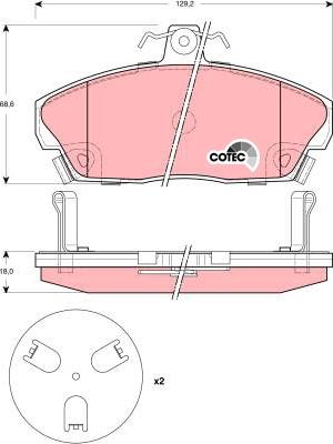 TRW GDB3267 - Kit de plaquettes de frein, frein à disque cwaw.fr