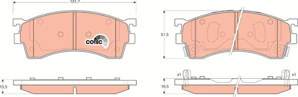 TRW GDB3209 - Kit de plaquettes de frein, frein à disque cwaw.fr