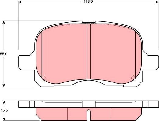 TRW GDB3204 - Kit de plaquettes de frein, frein à disque cwaw.fr