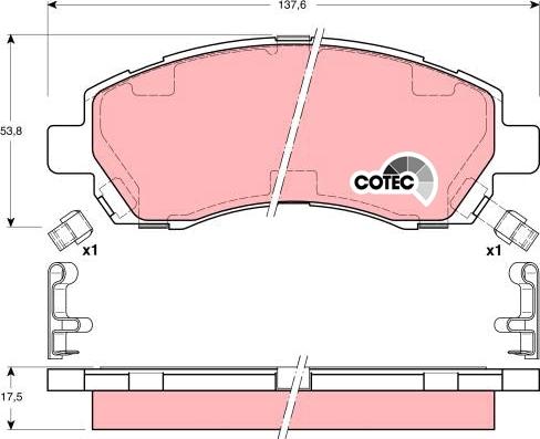 TRW GDB3205 - Kit de plaquettes de frein, frein à disque cwaw.fr