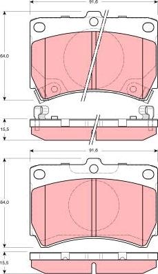 TRW GDB3206 - Kit de plaquettes de frein, frein à disque cwaw.fr