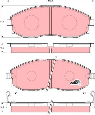 TRW GDB3201 - Kit de plaquettes de frein, frein à disque cwaw.fr