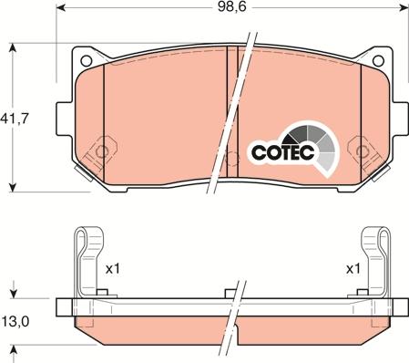 TRW GDB3203 - Kit de plaquettes de frein, frein à disque cwaw.fr