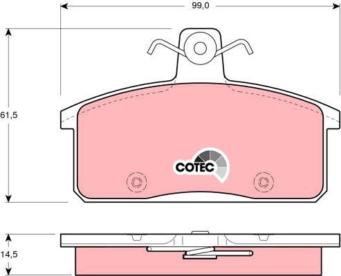 TRW GDB3202 - Kit de plaquettes de frein, frein à disque cwaw.fr