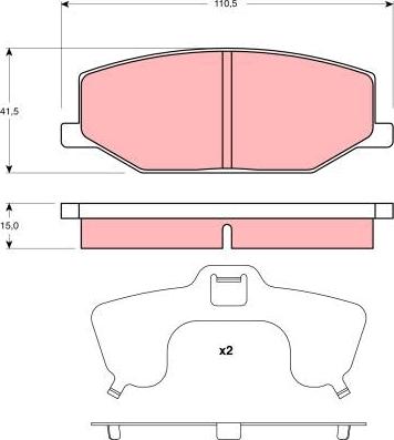 TRW GDB3210 - Kit de plaquettes de frein, frein à disque cwaw.fr