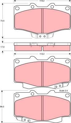 TRW GDB3213 - Kit de plaquettes de frein, frein à disque cwaw.fr