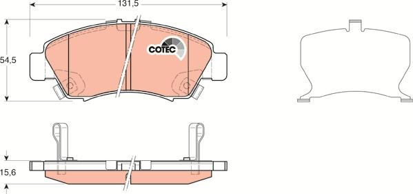 TRW GDB3212 - Kit de plaquettes de frein, frein à disque cwaw.fr