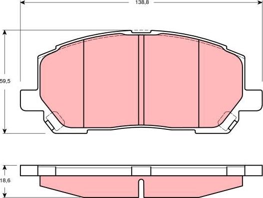 TRW GDB3286AT - Kit de plaquettes de frein, frein à disque cwaw.fr