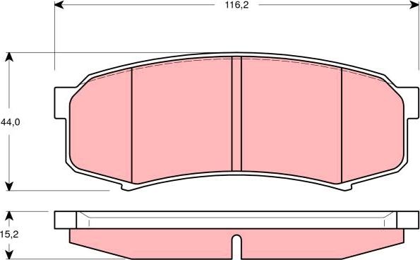 TRW GDB3280 - Kit de plaquettes de frein, frein à disque cwaw.fr